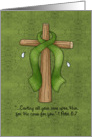 Lyme Disease, Lymphoma Awareness Ribbon and Cross card