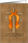 Leukemia Awareness Ribbon and Cross card