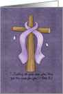 Stomach Cancer Awareness Ribbon and Cross card