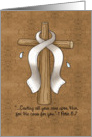 Parkinson’s Disease Awareness Ribbon and Cross card