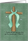 Ovarian Cancer Awareness Ribbon and Cross card