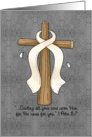 Lung Cancer Awareness Ribbon and Cross card