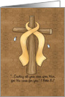 Endometriosis Awareness Ribbon and Cross card