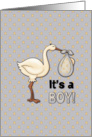 It’s A Boy, Stork brings new baby card