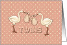 New Baby, Twin Girls card