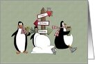 Birthday - Penguins - Husband Custom Name card