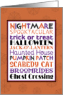 Halloween WordArt Card for Neighbor card