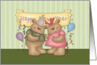 Happy New Year Bear Couple card