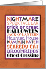Halloween Word Art card