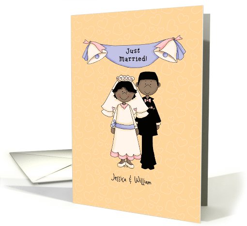 Just married, African-American couple card (1099488)