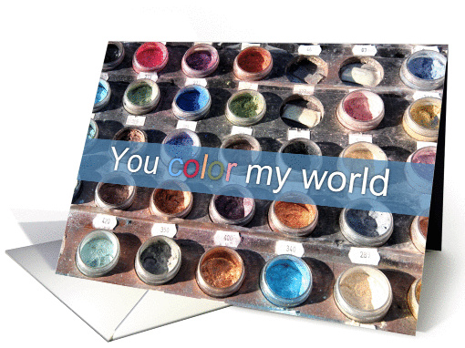 Marriage proposal, color my world card (522133)