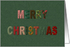 Merry Christmas Padded Letters card