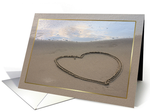 Heart at Beach card (554246)