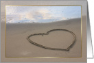 Heart at Beach card