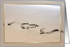 I love you written in sand card