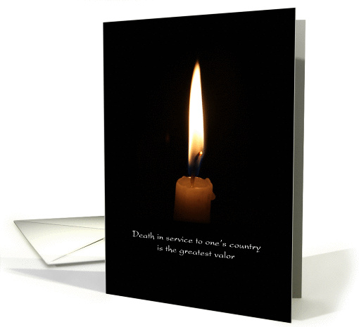 Military Sympathy Candle card (580653)