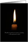 Military Sympathy Candle card