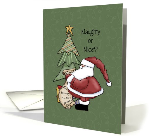 Naughty or Nice? Santa card (685553)