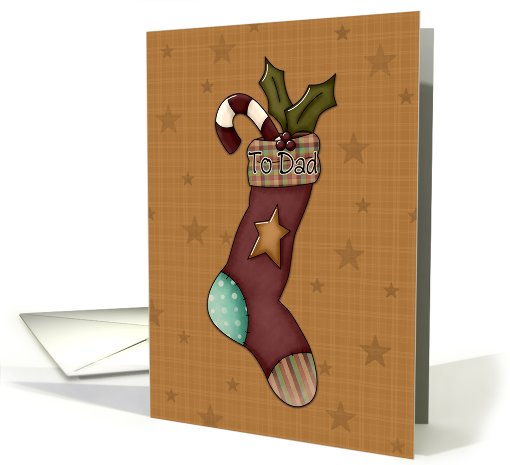 Dad Christmas Stocking card (685627)