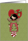 Merry Christmas Across The Miles Girl with Heart card