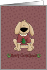 Merry Christpaws Dog with Christmas sweater card