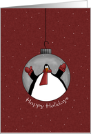 Penguin Ornament Happy Holidays card