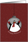 Penguin Ornament Happy Holidays card