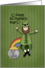 Happy St. Patrick’s Day, Leprechaun & Pot O’ Gold card
