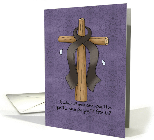 Melanoma Awareness Ribbon and Cross card (843517)
