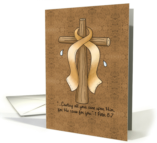 Childhood Cancer Awareness Ribbon and Cross card (843574)