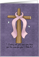 Cancer Awareness, Epilepsy Awareness Ribbon and Cross card