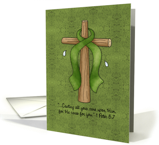 Lyme Disease, Lymphoma Awareness Ribbon and Cross card (843583)
