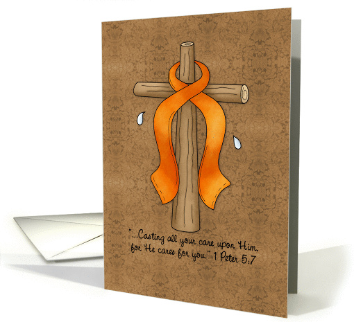 Leukemia Awareness Ribbon and Cross card (843585)