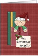 Our Christmas Angel, From Grandparents to Grandson card