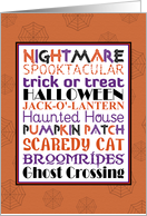 Halloween WordArt Card for Neighbor card