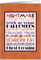 Halloween Word Art card