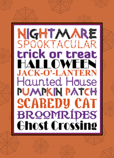 Halloween Word Art