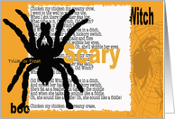 Scary Spider card
