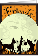 Three Friends in Orange card
