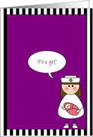 it’s a girl! card
