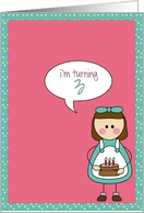 girl - i’m turning 3! card