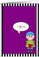 boy - i luv u. card