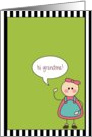 girl - hi grandma! card