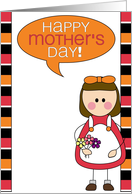 girl - happy mother’s day! card