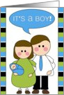 it’s a boy! baby announcement card