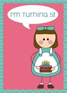 i'm turning 5 - girl...