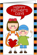 happy father’s day - brother and sister card