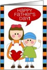 happy father’s day - brother and sister card
