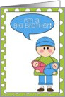 i’m a big brother - baby boy/girl twins announcement card