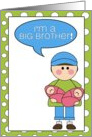 i’m a big brother - baby girl twins announcement card